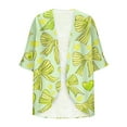 thumbnail image 5 of successthop Summer Beach Kimonos Women Casual Floral Print Sheer Cardigan 3/4 Sleeve Lightweight Boho Covers Up Dressy Plus Size Everyday Wear Beach Vacation Outfits Going Out Cardigan, 5 of 5