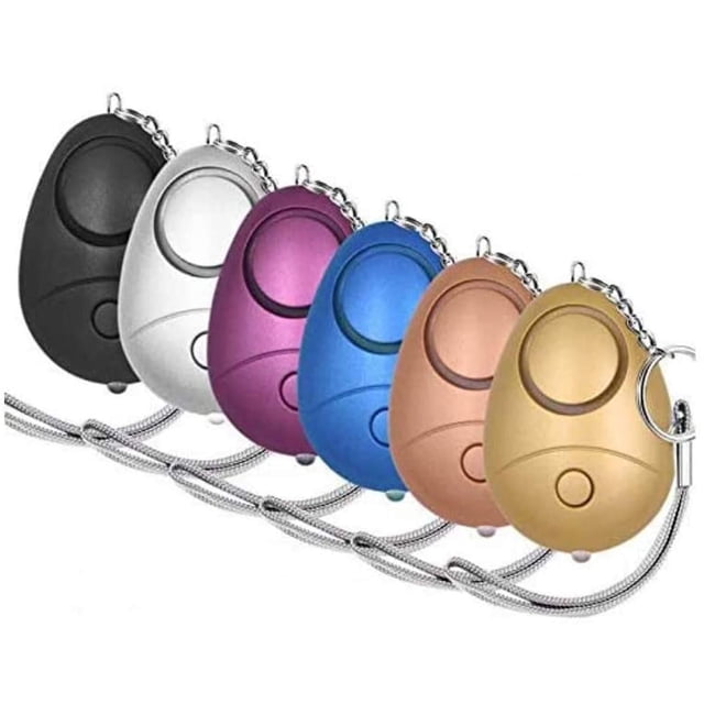 Alarma personal audible de seguridad, paquete de 6 llaveros de alarma de seguridad personal de 140 dB con luz LED, alarma de seguridad de emergencia para mujeres, hombres, niños, ancianos