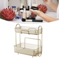 thumbnail image 1 of Estante de encimera de maquillaje, organizador de 2 capas para encimera de baño, organizador de encimera de baño, innovación moderna, 1 of 12