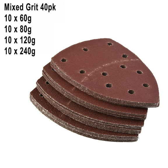 40pcs/Set Sanding Sheets Palm Sander 60 80 120 240 Grit Aluminium Oxide