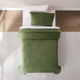 thumbnail image 3 of Lush Decor Arden Ribbed Corduroy Comforter 2 Piece Set Twin/ Twin Xl Olive - Green Bedding Set - Velvet Comforter - Kids Bedding - Dorm Decor - Retro Decor, 3 of 11