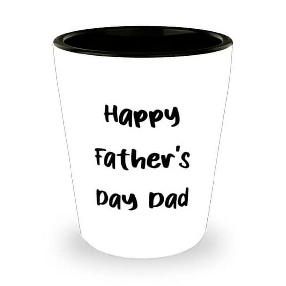 Happy Father's Day Dad Shot Glass, Papa Present From Daughter, Gag Ceramic Cup For Father