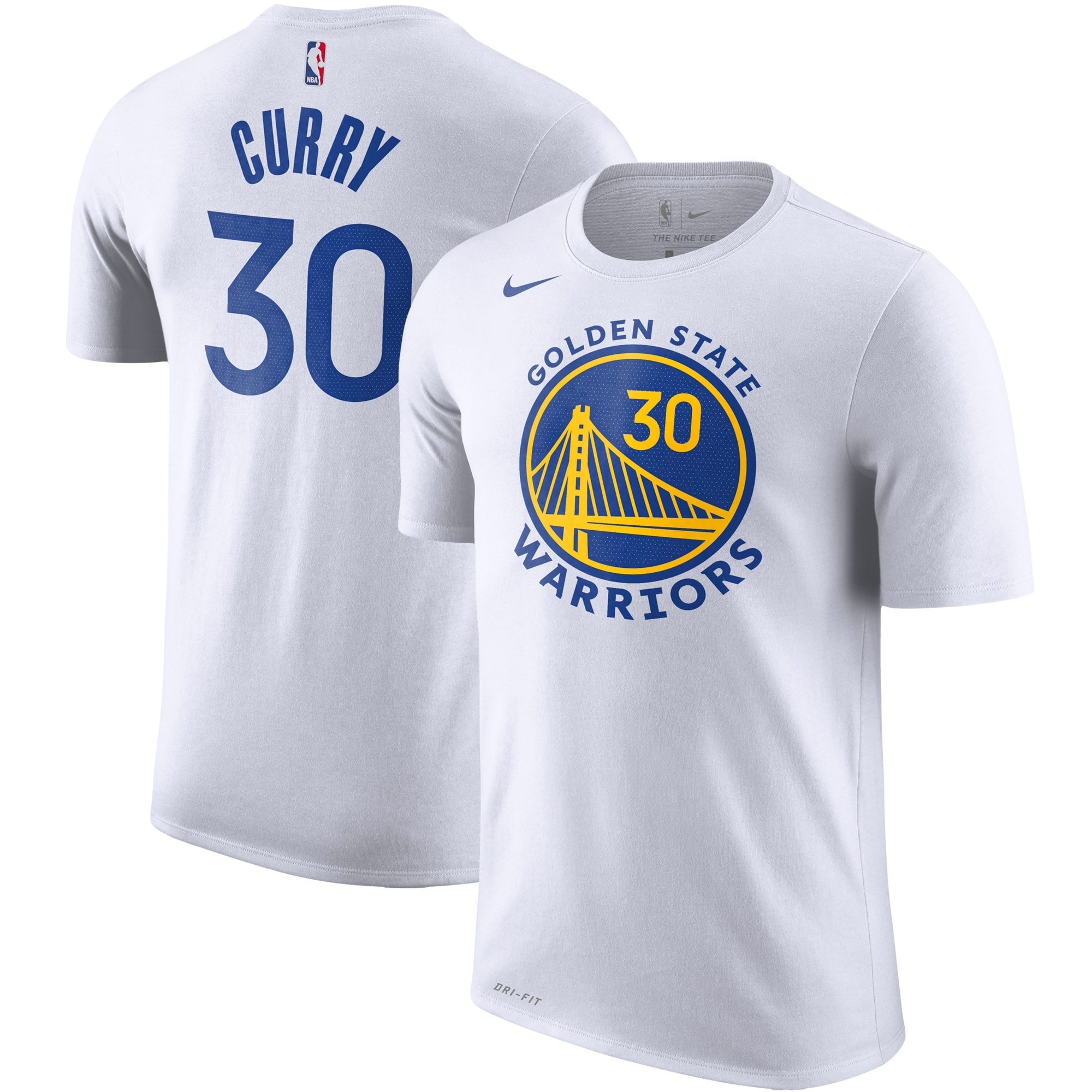Stephen Curry Golden State Warriors Nike Player Name & Number Performance T-Shirt - White ...