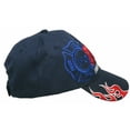 thumbnail image 3 of Fire Department Dept First In Last Out Shadow Blue Embroidered Cap Hat R1, 3 of 4