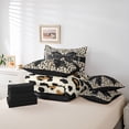 thumbnail image 6 of Feelyou Black Bowknot Ribbon Twin Bedding Sets 7pcs, Leopard Cheetah Print Comforter Set, 6 of 8
