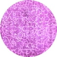 thumbnail image 1 of Ahgly Company Indoor Round Abstract Purple Contemporary Area Rugs, 4' Round, 1 of 4