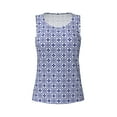 thumbnail image 4 of Fotbe Blue And White Porcelain Chinaware Womens Loose Fit Casual Flowy Slim-Fit Tank Tops Athletic Round Neck Trendy Sleeveless Summer Tops for Gym and Yoga-XX-Large, 4 of 9