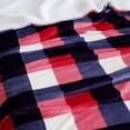 thumbnail image 4 of Buffalo Plaid Sherpa Fleece Throw Blanket, Double-Sided Checkered Super Soft Luxurious Bedding Blanket 60 x 80 inches, Red/Blue, 4 of 6