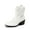 WHITE, variant on BURUDANI Women's Western Embroidered Ankle Boots Cowboy Cowgirl Low chunky Heel Round Toe Short Booties Shoes