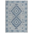 thumbnail image 2 of SAFAVIEH Courtyard Davin Aztec Indoor/Outdoor Area Rug, 5'3" x 7'7", Light Grey/Blue, 2 of 10