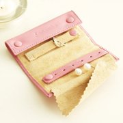 Personalized Mini Jewelry Roll, Pink