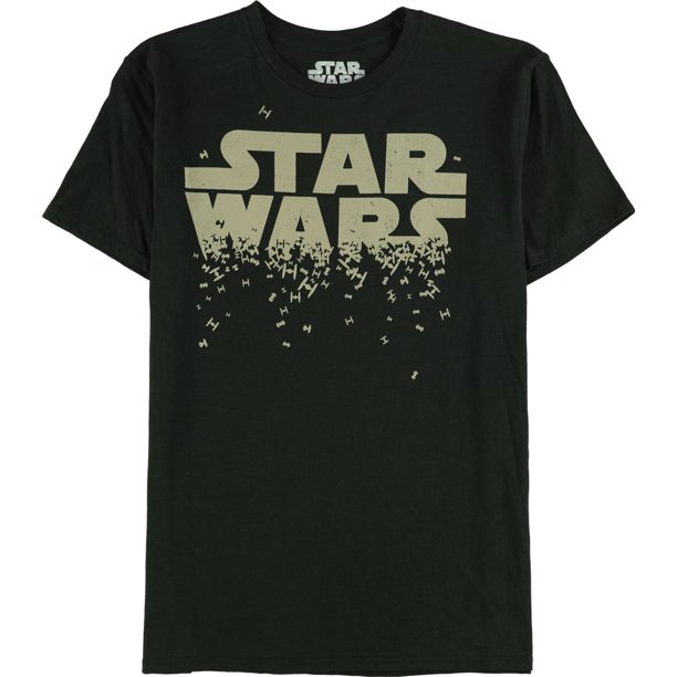 Camiseta gráfica con logo de Star Wars para hombre, negra, grande Star Wars Camiseta gráfica