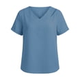 thumbnail image 4 of BUIGTTKLOP Womens Tops Short Sleeve Shirts Casual V Neck T Shirts Lightwieght Loose Fitted Tees, 4 of 6