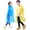 D: Blue + Yellow, variant on Kids Rain Jacket, 2 Pack Rain Ponchos for Kids - Reusable Raincoats for Boys and Girls Waterproof Outdoor Rain Gear