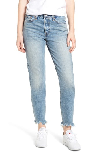 Wedgie Icon Fit Raw Hem Jeans In Shut Up 