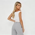 thumbnail image 5 of Womens Off Shoulder Tops Sleeveless Going Out Crop Tank Tops Slim Fitted Shirts Summer Y2K Cute Tops,White,S, 5 of 7