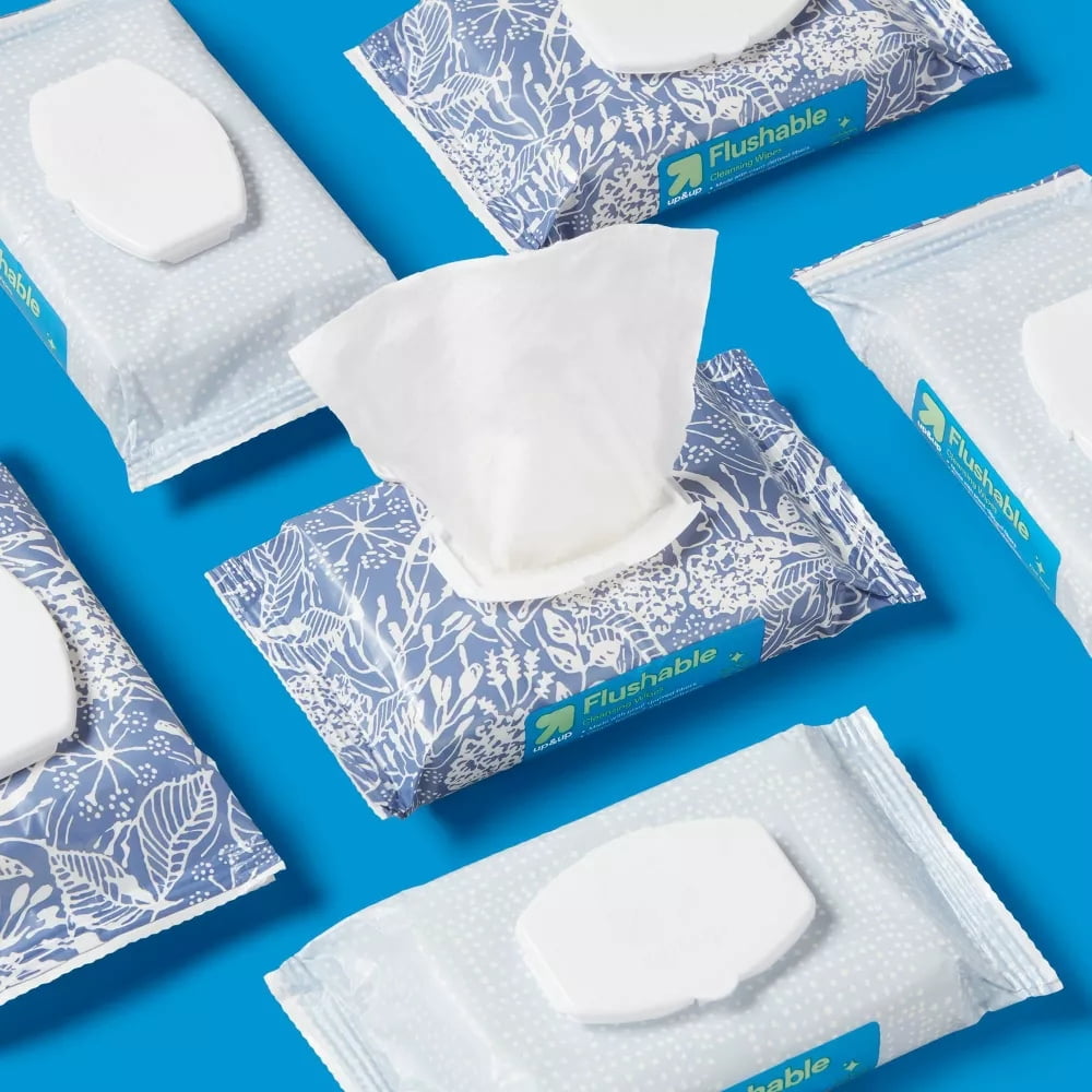 Flushable Cleansing Wipes - Fresh Scent - 8pk/60ct
