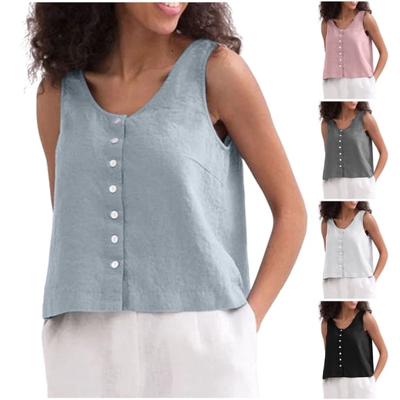 SHenli Women Oversized Tank Tops V Neck Half Sleeve Oversized Shirts Ribbed Casual Basic Tee