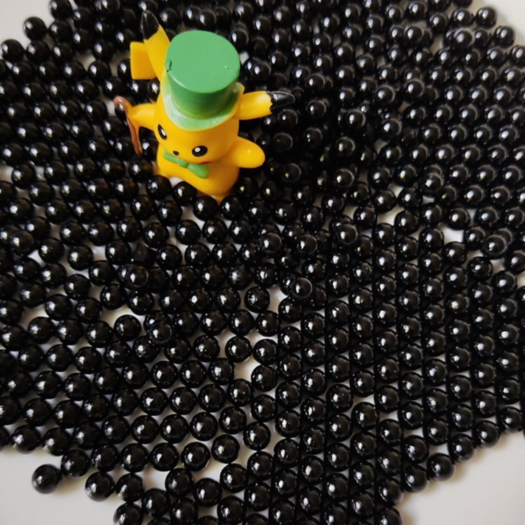 Feildoo Faux Pearl Beads 6mm Pearl Craft Beads Pearls with Holes for Sewing  Crafts, Decoration, Bracelet Necklace Jewelry Making, Vase Filler - 400g,  Black 