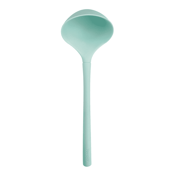 Tovolo Flex Core Silicone Ladle BPA Free Aqua Seafoam Green Deep Silicone Soup Ladle, Heat Resistant All Silicone Ladle Construction, Large Dishwasher Sage Soup Ladle Kitchen Utensil for Cooking
