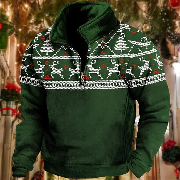 Sudadera con capucha con cremallera para hombre moda navidena sudaderas con capucha 3d para hombre sudaderas con capucha Vintage de gran tamano para otono sudaderas con capucha informales de manga Wal...