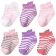 thumbnail image 4 of LNGOOR Baby Non Slip Toddler Socks Newborn Grips Bebe Girls Boys 6 Pack Anti Skid Ankle First Walker Cotton Socks Infant Kids, 4 of 7