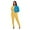 Yellow#, variant on HAPIMO Sales Women Plus Size GradientG Two-piece Suit Short Sleeve Casual Slim Fit Sport T-Shirt Pants Black XXXXXL