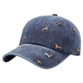 thumbnail image 4 of Embroidered Baseball Cap with Washed Finish, Unisex Soft Top Dad Hat, Adjustable Casual Outdoor Headwear, 4 of 6