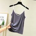 thumbnail image 1 of Spaghetti Strap Tank Tops Women Halter V Neck basic Camis Sleeveless summer loose Camisole plus size FJH, 1 of 7