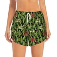 thumbnail image 2 of Daiia Green Cacti And Red Chili Pattern Women's 2 in 1 Running Shorts - Lightweight Athletic Workout Gym Yoga Shorts Liner with Phone Pockets-XX-Large, 2 of 7