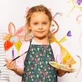 thumbnail image 3 of Dark Green Christmas Ornament Pattern Kids Aprons for Girls and Boys,Adjustable Neck Strap Toddler Aprons for Kids Cooking Baking, 3 of 7