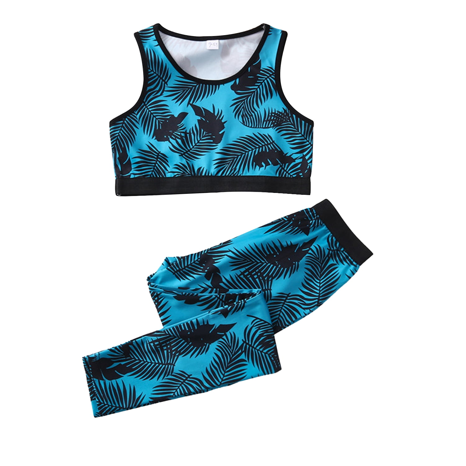 MUSIC NOTE GYMNASTIC DANCE RACER CROP TOP SIZE  9-10 YEARS 