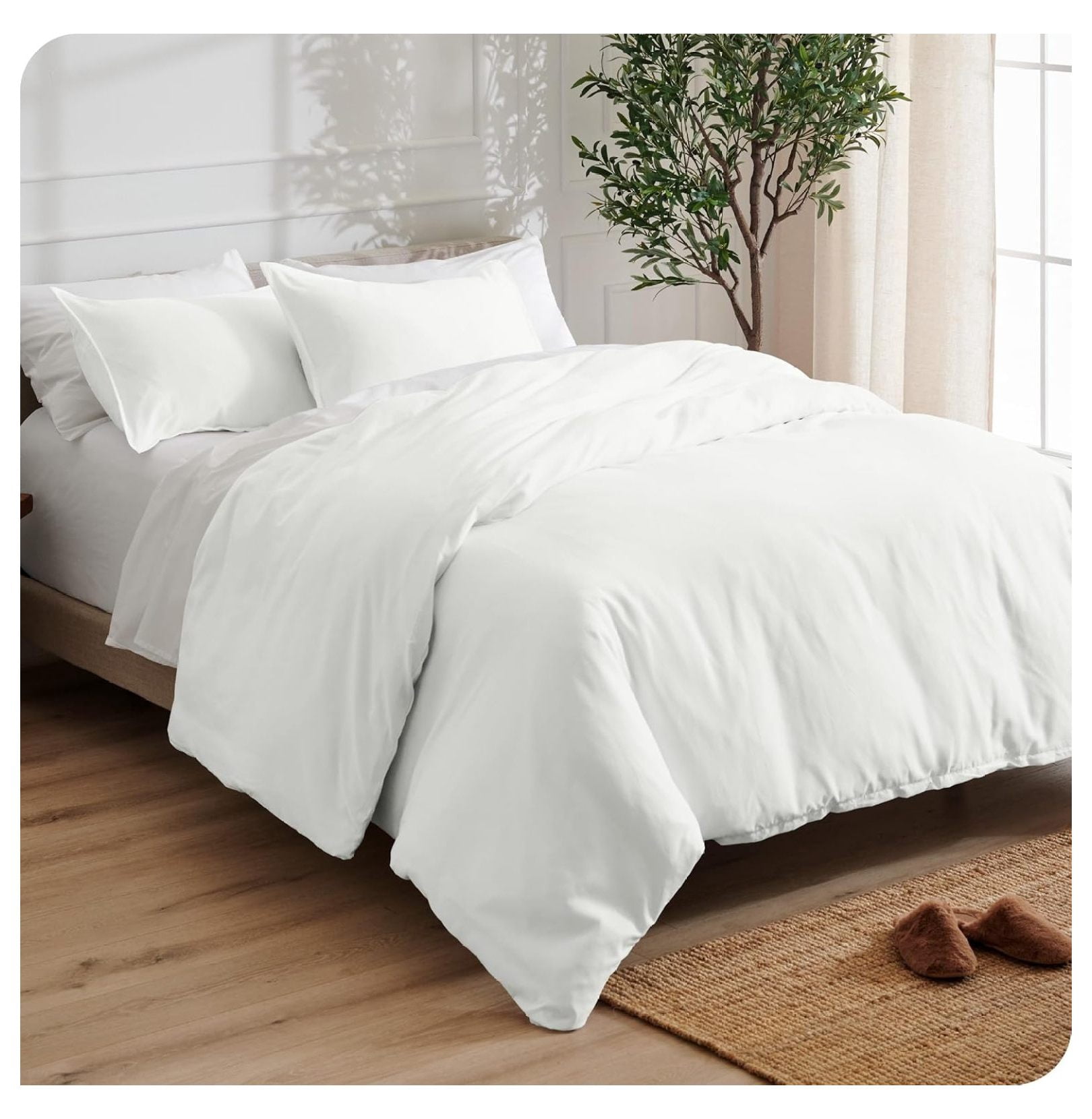 Bedding Duvet Cover Oversized Queen - Premium 1800 Super Soft Collection - Lightweight, Cooling - Soft Breathable Bedding Duvet Cover (Oversized Queen, Cream)