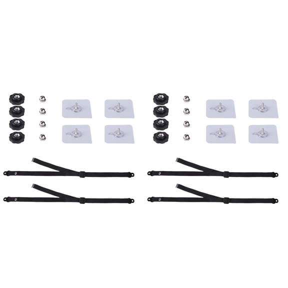 4 Pack Adjustable TV Safety Straps, No-Drill Adhesive TV Anchors for Baby Proofing, Premium TV Furniture Anti Tip Straps