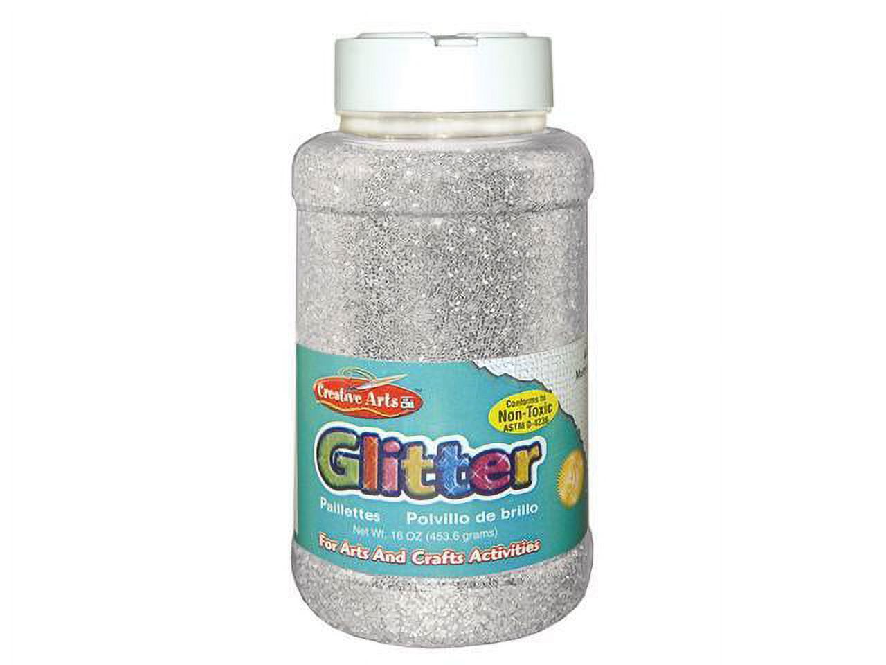 Silver Glitter Bottle 16 oz, Set of 3