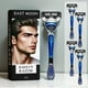 thumbnail image 4 of Recortador de barba con hoja de acero inoxidable para hombres maquinilla de afeitar para piel sensible regalos para un afeitado más cómodo 5 uds., 4 of 8
