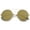 Gold / Gold Mirror, variant on sunglassLA Unisex Modern Slim Double Nose Bridge Colored Mirror Flat Lens Round Sunglasses (Gold / Gold Mirror) - 53mm