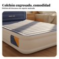 thumbnail image 3 of Abbraccia Colchón de aire tamaño doble, grueso, inflado automático, plegable, portátil, uso en casa y exterior, 3 of 6