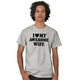 thumbnail image 5 of I Love My Awesome Wife Cute Husband Men's Graphic T Shirt Tees Brisco Brands X, 5 of 5