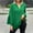 Green, variant on AXXD Green Basic Business Casual Tops for Women Summer 2024 V-Neck Solid Color Pullover Casual Ruffled Long Sleeve Top
