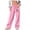 Pink, variant on Qingpeng Womens Sweatpants Graphic Printed High Waisted Drawstring Pants Casual Fashion Loose Wide Leg Trousers with Pockets