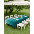 thumbnail image 3 of Outdoor Tablecloth with Umbrella Hole and Zipper, Teal Ombre Rectangle Table Cloth 52x70 Inch Waterproof Tablecloth, Contemporary Gradient Abstract Art Picnic Table Cover for Patio Camping, 3 of 7