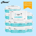 thumbnail image 2 of Mioszzi Large Plant-Based Aloe Vera Flushable Cleansing Cloths, Septic Safe, 10 Packs, 900 Total Count, 2 of 8