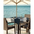 thumbnail image 3 of Fsddascl Vintage Oil Painting Outdoor Tablecloth - 54x54 Inch Square Dining Table Cover, Farmhhouse Blue Black Beige Ombre Waterproof Outdoor Table Cloth with Umbrella Hole & Zipper for Picnic/Patio, 3 of 7