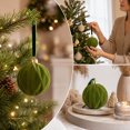thumbnail image 4 of Christmas Tree Ornaments,Christmas Decorations,Velvet Flocked Christmas Tree Ornaments,Shatterproof Plastic Hanging Balls Luxury Xmas Decor for Home Porch Party(Green-C 3.15*3.15*3.15in), 4 of 5