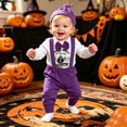 thumbnail image 2 of RMGVDSD My First Halloween Baby Boy Outfit Long Sleeve Bowtie Romper Suspender Pants with Hat 3 Piece Baby Fall Clothes Set 6-12 Months, 2 of 4