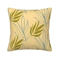 thumbnail image 1 of Square Throw Pillow Covers with Core, Leaves Autumn Prints Pillows for Sofa Beds, 16 x 16 inches Yellow, 1 of 9