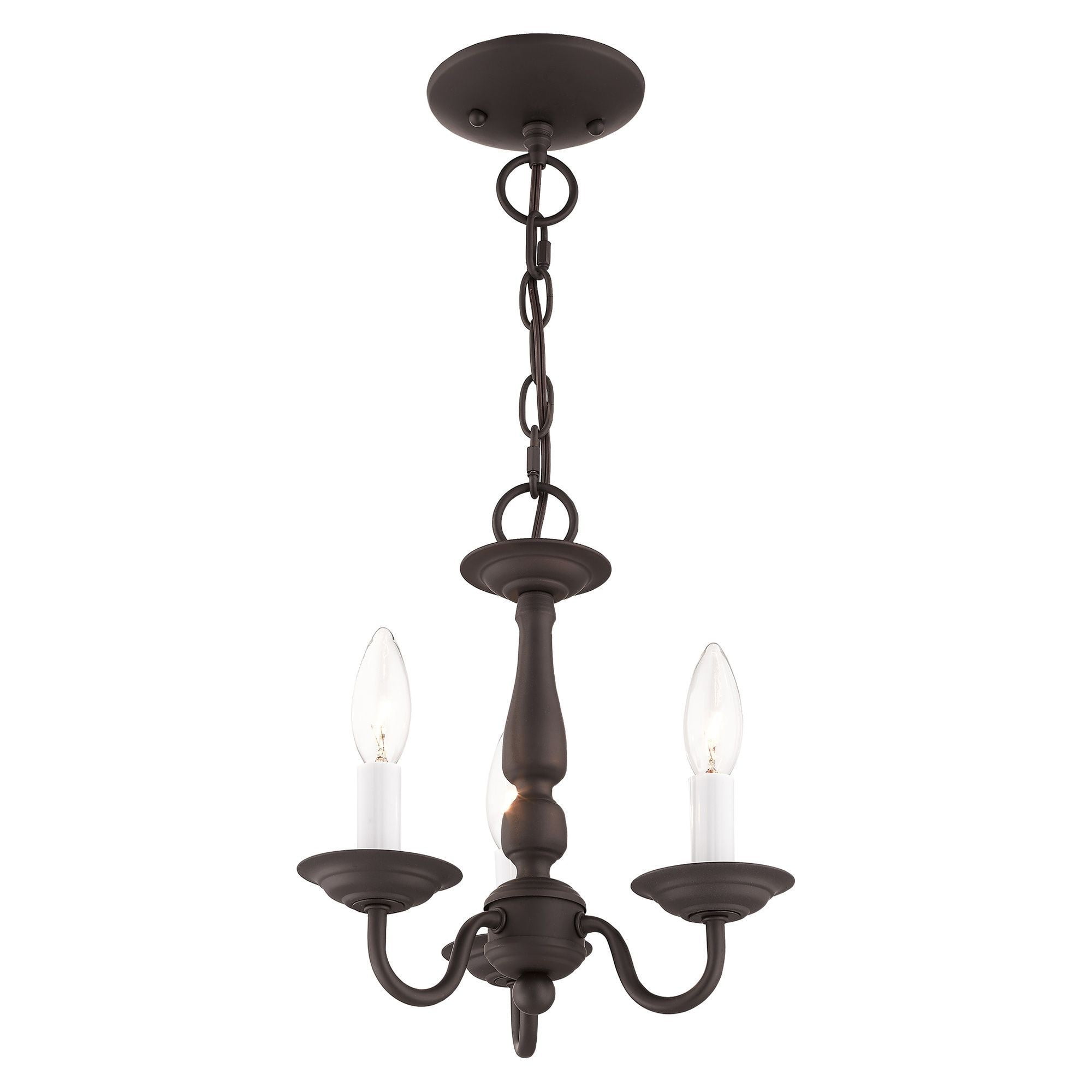 Livex Lighting Williamsburgh Convertible Ceiling Mount in Bronze