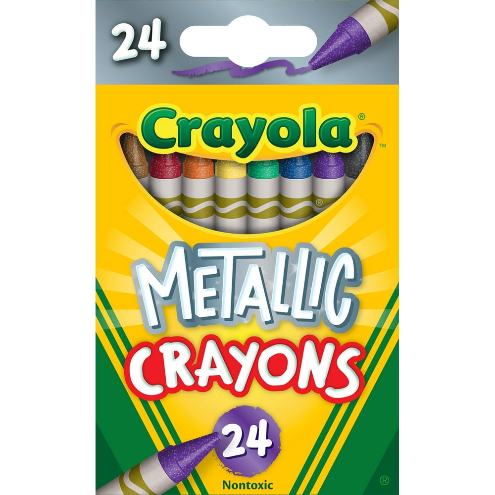 Crayola Metallic Crayons, Assorted Colors, 24 Pieces, Child - Walmart