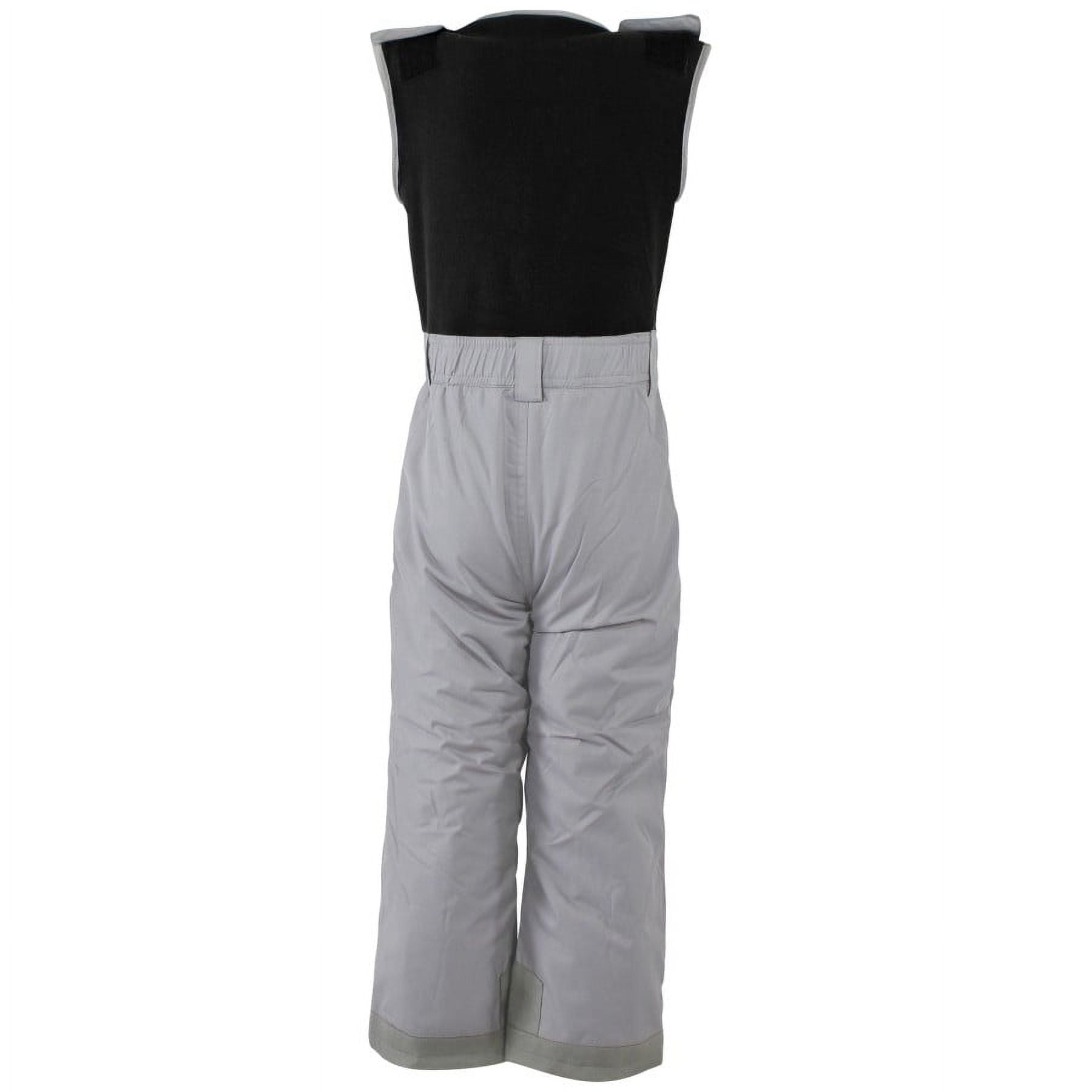 Hudson Baby Unisex Snow Bib Overalls with Fleece Top, Solid Charcoal, Small